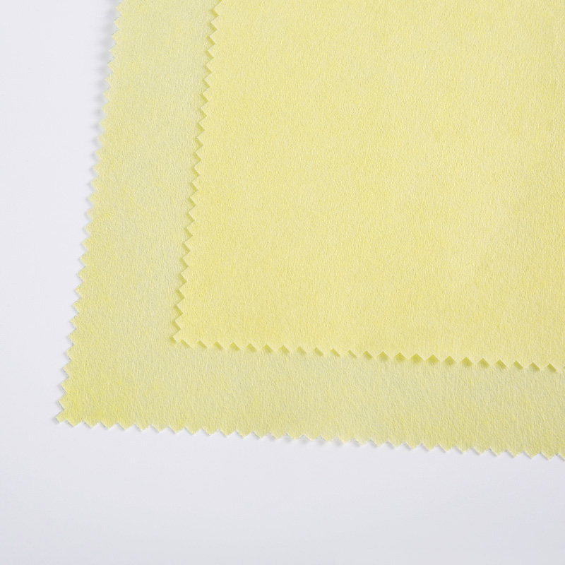 Yellow 99.999% Polyester 78g Plain-sized Spun Lace Non-woven Fabric