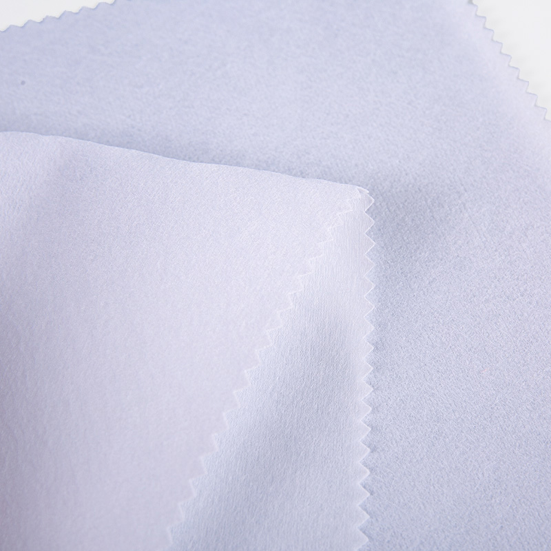 80g Pure Polyester-sized White Plain Spunlace Non-woven Fabric