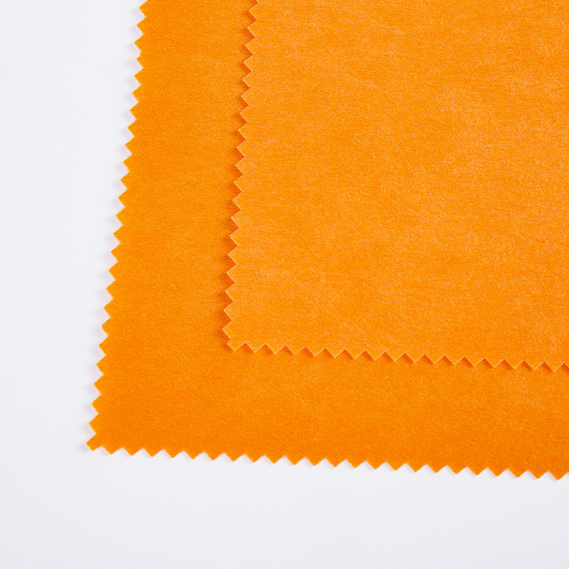 Orange 99.999% Polyester 73g Plain-sized Spunlace Non-woven Fabric